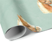 Papier Cadeau Étalon pour aquarelle de style de cheval (Coin rond)