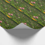 Papier Cadeau Etang de fleurs de lys d'eau rose (Coin)