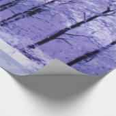 Papier Cadeau Étang pourpre et bleu d'hiver (Coin)