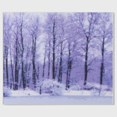 Papier Cadeau Étang pourpre et bleu d'hiver (Plat)