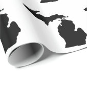 Papier Cadeau État américain du Michigan (Coin rond)