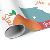 Papier Cadeau État de Georgia Peach (Coin rond)