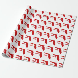 PAPIER CADEAU ÉTAT DE ROUGE DE LA FLORIDE