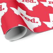 PAPIER CADEAU ETAT ROUGE (Coin rond)