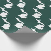 Papier Cadeau État vert des villes du Michigan (Coin)