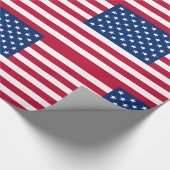 Papier Cadeau États-Unis Drapeau américain étoiles et rayures (Coin)