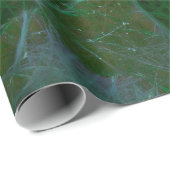 Papier Cadeau Été de Néon vert Feuille d'érable (Coin rond)