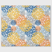 Papier Cadeau Été Floral Abstrait Couleurs vives Motif (Plat)