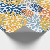 Papier Cadeau Été Floral Abstrait Couleurs vives Motif (Coin)