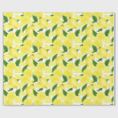 Papier Cadeau Été Fruit d'agrumes de citron jaune frais (Plat)