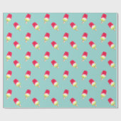 Papier Cadeau Eté Juicy Watermelon Ice Lolly Popsicle (Plat)