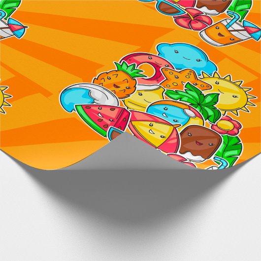 Papier Cadeau Été Kawaii