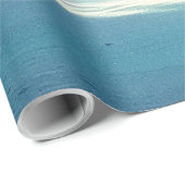 Papier Cadeau Eté Mer coucher de soleil Plage tropicale Photo (Coin rond)