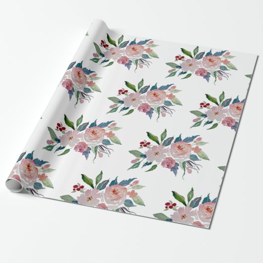 Papier Cadeau Été N° 1 - Papier d'enveloppement de matelas flora (Déroulé)