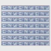 Papier Cadeau Été nautique bleu (Plat)