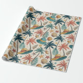 Papier Cadeau Été Rétro (Déroulé)