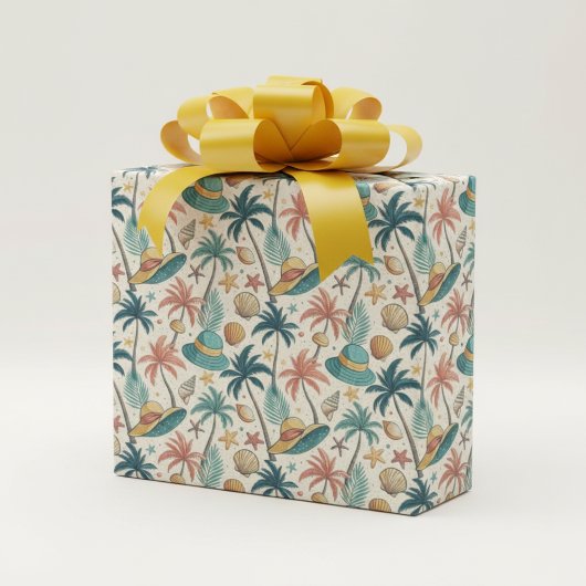 Papier Cadeau Été Rétro