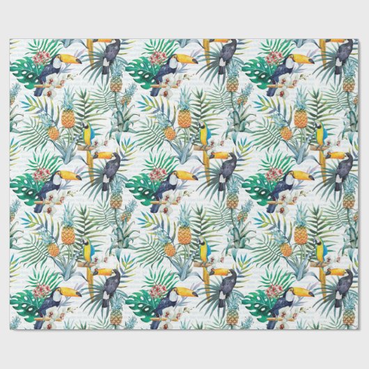 Papier Cadeau Été tropical (Plat)