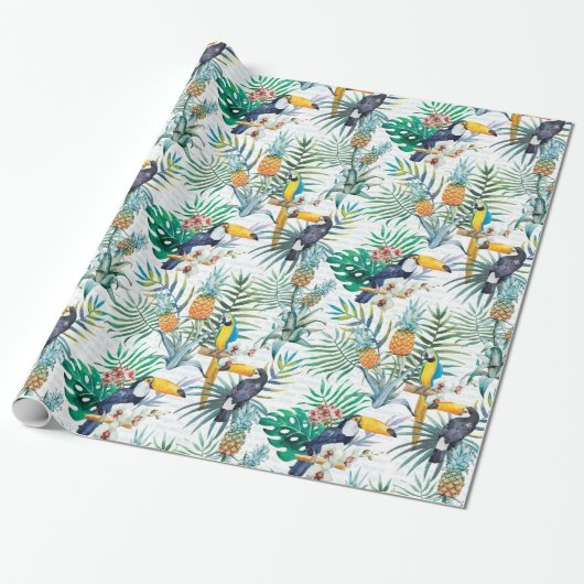 Papier Cadeau Été tropical (Déroulé)