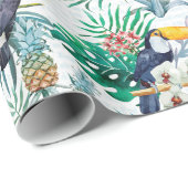 Papier Cadeau Été tropical (Coin rond)