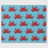 Papier Cadeau Été tropical de la mer du Crabe rouge (Plat)