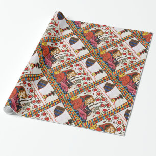 PAPIER CADEAU ETERNEL LOVE ANTIQUE PARCHEMENT