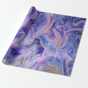 Papier Cadeau Ethereal Cotton Candy Marble Aquarelle Imaginaire