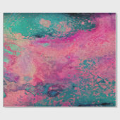 Papier Cadeau “Ethereal Vellum” – Pink Teal Blue Abstract    (Plat)