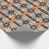 Papier Cadeau Ethnic Abstrait : Tribal Geometry Print. (Coin)
