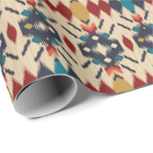 Papier Cadeau Ethnic Abstrait : Tribal Geometry Print. (Coin rond)