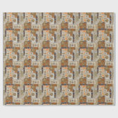 Papier Cadeau Ethnic Digital Abstrait : Motif sans faille (Plat)