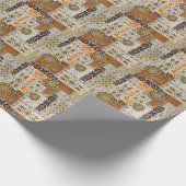 Papier Cadeau Ethnic Digital Abstrait : Motif sans faille (Coin)