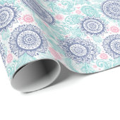 Papier Cadeau Ethnic Paisley Motif (Coin rond)