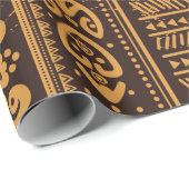 Papier Cadeau Ethnie tribale homogène (Coin rond)