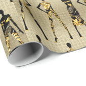 Papier Cadeau Ethnique (Coin rond)