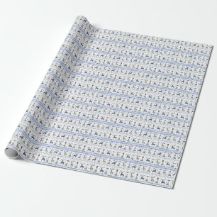 Papier Cadeau Ethnique tribale, les animaux rêvent attraper, san
