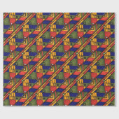 Papier Cadeau Ethno africain sans couture traditionnelle motif (Plat)