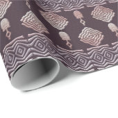Papier Cadeau ethno-africaine (Coin rond)