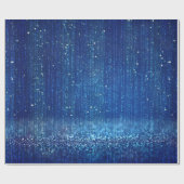 Papier Cadeau Étincelle de la Royal Blue Glittery (Plat)