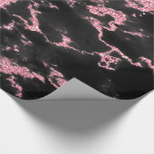 Papier Cadeau Étincelle Parties scintillant Blanche Et Rose (Coin)