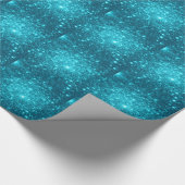 Papier Cadeau Étincelle Turquoise (Coin)