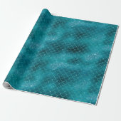 Papier Cadeau Étincelle turquoise de sirène (Déroulé)