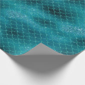 Papier Cadeau Étincelle turquoise de sirène (Coin)