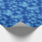 Papier Cadeau Étincelles de cristaux de glace - bleu cobalt (Coin)