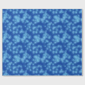 Papier Cadeau Étincelles de cristaux de glace - bleu cobalt (Plat)