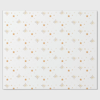 Papier Cadeau Étincelles et étoiles d'or