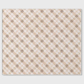 Papier Cadeau Étincelles roses de plaid d'or (Plat)