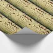 Papier Cadeau Étiquette Arsenic désorganisé (Coin)