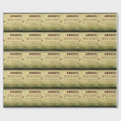 Papier Cadeau Étiquette Arsenic désorganisé (Plat)