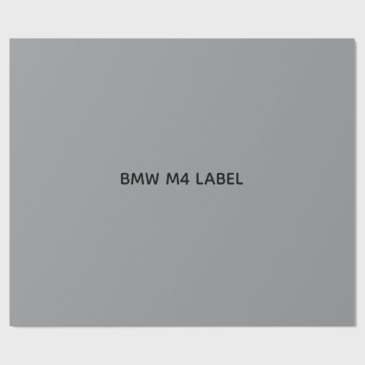 Papier Cadeau étiquette BMW M4 (Plat)